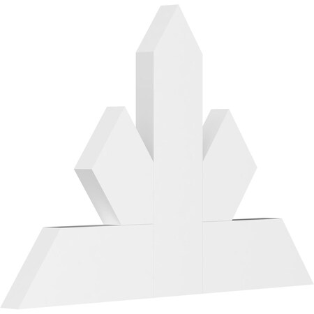 Ekena Millwork Saratoga Architectural Grade PVC Gable Bracket, 36"W x 24"H x 2"D x 6"F, 16/12 Pitch GBP036X24X0206SAR00